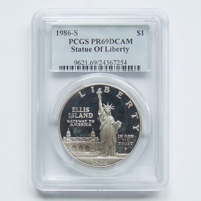 1986 USA Silver Proof $1 - Liberty PCGS PR69 DCAM